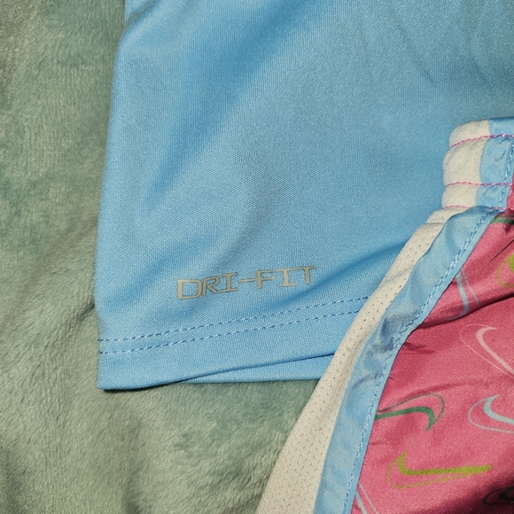 Nike Blue and Pink Rashguard Matching Set - Picture 5 of 10